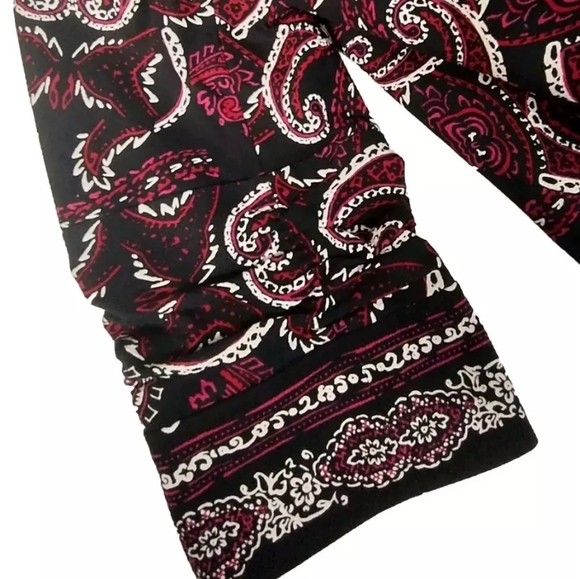 Coldwater Creek Open Front Paisley Motif 3/4 Ruched Sleeve Jacket NWT - Picture 8 of 9